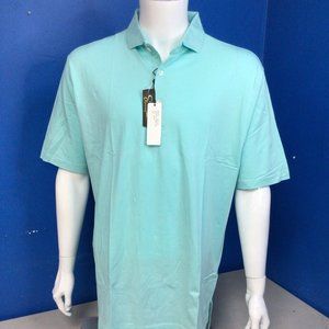 NWT Turtleson Tomas Solid polo Aruba Suprima Cotton Size L